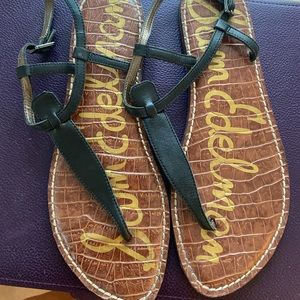 Sam Edelman Black Thong Sandals
